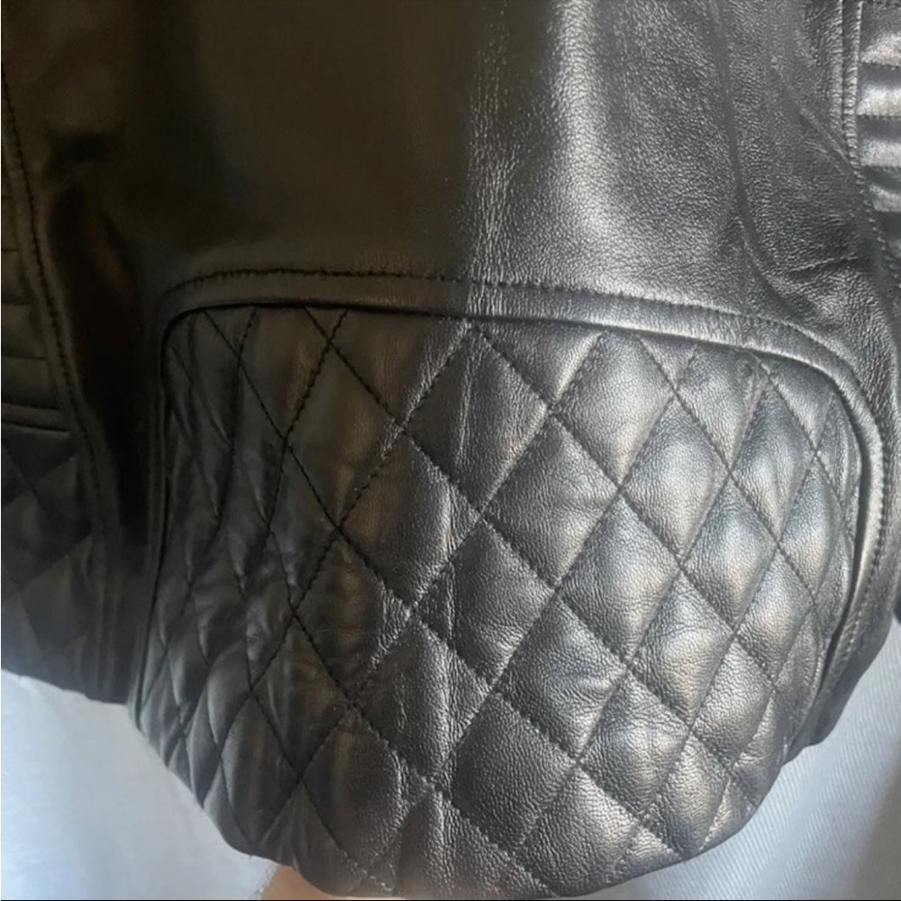 New Unisex Leather Jacket Goat Skin  High Quality Size Medium Roxa leather. - Picture 9 of 14
